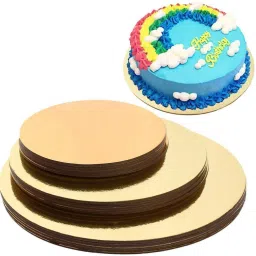 7 & 12 INCH Round Flower Cut Cake Board (Pack OF 12) Paper Cake Server-24