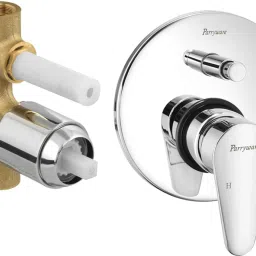 parryware Uno concealed Diverter Body with Concealed Upper Part set of 3 pic 384 Uno Diverter with upper trim | Hot and Cold water Mixer | Complete set Diverter Faucet image 5