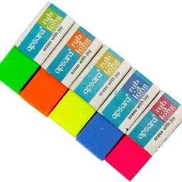 apsara Rub-a-Long Erasers Pack Of 20 Multicolor Non-Toxic Eraser image 2