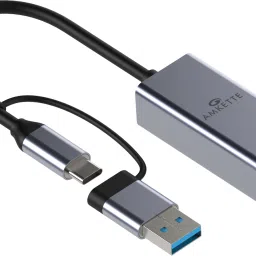 AMKETTE SuperSpeed USB C + USB A to RJ45 Gigabit Lan Adapter-22