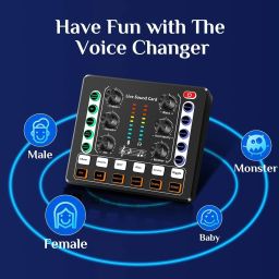 urban infotech Pro Live Sound Card Mixer with Voice Effects & Audio Controls Digital Sound Mixer image 2
