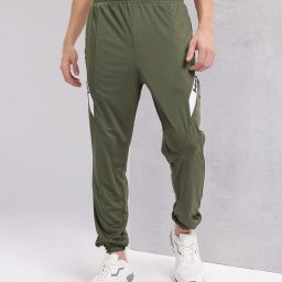 Men Solid Green Track Pants-image-93
