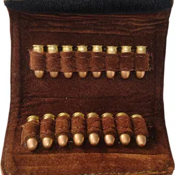 sandhugunhouse Cartridges ( Ammo ) Pouch For 30 & 32 Bore Revolver & Pistol (7.62, 7.63, 7.65) Racquet Carry Case/Cover Free Size-picture-23