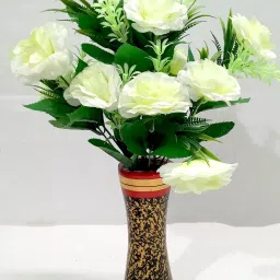 Artificial Flowers for Decor White Camellia Rose Artificial Flower with Pot-picture-25