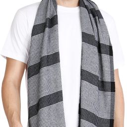 Checkered Wool Blend Men Multicolor Scarf-image-89