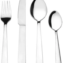 Tea Spoon, Dinner Spoon, Dinner Fork & Dinner Knife - Ziel Design, 6 Pieces Each Stainless Steel Cutlery Set-image-58