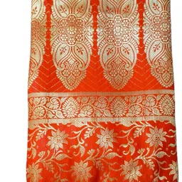 Art Silk Woven Orange Men Dupatta-image-31