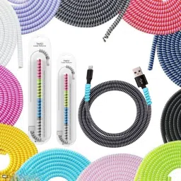 DECRONICS 1.5 Meter Wire Spring Charger Protector and 8PCS Twist Cable Protector (TCP23) Cable Protector-image-51