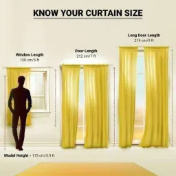 uniqon 213 cm (7 ft) Polyester, Net Semi Transparent Window Curtain Single Curtain image 4