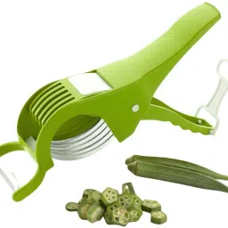 2 in 1 Veg & Fruit Cutter with Peeler – 5 Blade Stainless Steel Slicer Y Shaped Peeler-32