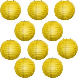 Lantern Paper Lamp Paper Ball Lamp Shade for Decoration at Diwali Party Birthday Yellow Paper Hanging Lantern-image-50