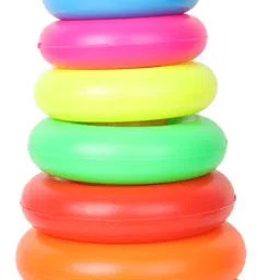 Baby Rainbow Stacker Plastic Multicolor Rainbow Rings Tower Educational Toy-image-37