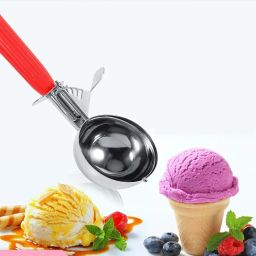 ™Fruit Ice Cream Scoop Cookie Scoop Ladle Handle Food Portioner Cutter Scoop Stainless Steel Ice-cream Spoon-image-13