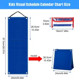 verilux Montessori Daily Visual Schedule and Chore Chart for Kids with 96 Flash Cards image 5