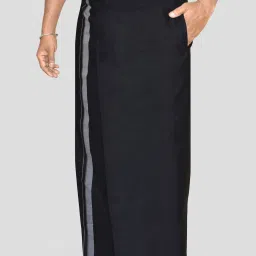 TUNI MANI Rasi Men's Cotton Welcro Pocket Dhoti, Adjustable for all Waist 28-44 Inches Solid Men Dhoti-image-53