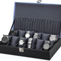 Men's and Women's Watch Box Holder Organizer Case in Black color Watch Box-picture-22