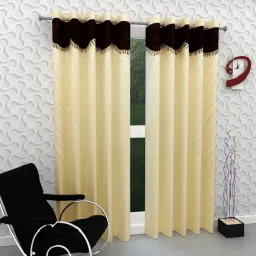 152 cm (5 ft) Polyester Semi Transparent Window Curtain (Pack Of 2)-12