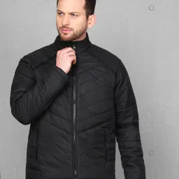 Full Sleeve Solid Men Quilted Jacket-image-24