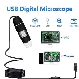DHRUV-PRO USB Digital Microscope 50X to1600X, Magnification Microscope with Metal Stand USB Digital Microscope 50X to1600X, Magnification Microscope with Metal Stand USB Hub image 2