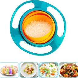 Plastic Cereal Bowl Spill-Proof 360 Rotating Baby Feeding Bowl – Toddler Snack Bowl-image-98