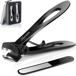 Steel Toenail Clippers Set with Nail File, Big Nail Cutter for Men,-image-81