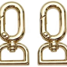 2 PCS D Ring Alloy 360° Swivel Lobster Snap Hooks Push Gate Luggage Accessories Carabiner-image-9