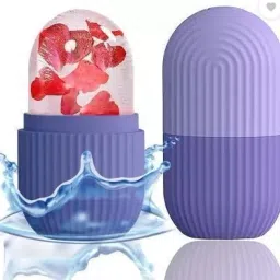 Silicone Ice Mold for Face Ice Roller Purple Silicone Ice Cube Tray-21