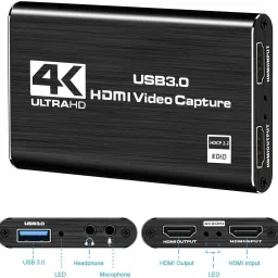 RuhZa NA 128 GB All in One PC's Black IDE Internal Hard Disk Drive (HDD) (with HDMI Loop-Out 1080P 60FPS Live Streaming Game Recorder Device) image 4