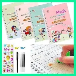 Number Tracing Book for Preschoolers with Pen, Magic Calligraphy Copybook Set-picture-17