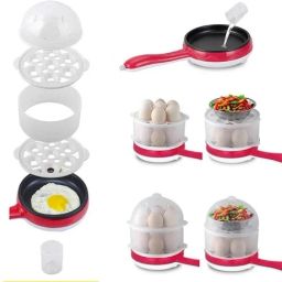 kerfora Multifunctional 2 in 1 Double Layer Handle Egg Boiler KHY2355 Egg Cooker image 5