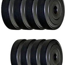 8 kg Pro Gym Pvc 8 KG SPARE PVC Black Weight Plate Home Gym Combo-picture-10