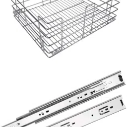 Modular Kitchen Stainless Steel Plain Cabinet (19W*20L*8H) Basket Stainless Steel Kitchen Trolley-image-46