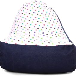 XXL Urban Design Denim Canvas Star Printed Bean Bag Chair With Bean Filling-image-28