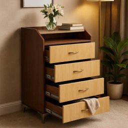 ModuDraw Chest of Drawers with Four Drawers In Walnut and Oak Finish by Stunica-picture-10