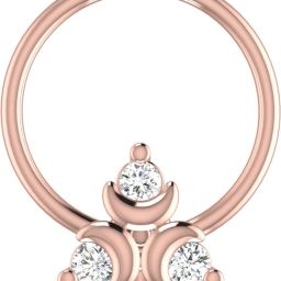 avsar Neha 18kt Diamond Rose Gold Nose Wire-image-50