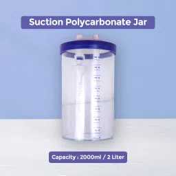 jetflon Suction Polycarbonate Jar|Bottle 2 liter / 2000ml With 1 pcs Pvc Lid 1 set 2000 ml Solution Basin image 3