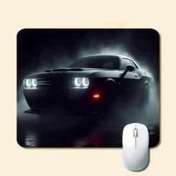 GENX MousePad Black Vintage Car Print Design, Non Slip Base For Desktop,Laptop,Gaming Mousepad-1