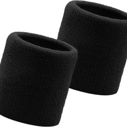 Wristband for All Sports ,Gym ,Workout ,Yoga Fitness Band Unisex 1 Pair (Black) Men & Women Wrist Band-20