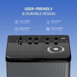 acer 10 kg Semi Automatic Top Load Grey image 4