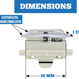 homeware kart Dual Flush Toilet Tank Push Button | 58mm Round, Replaceable Button for Commode Flush Tank Lever image 2