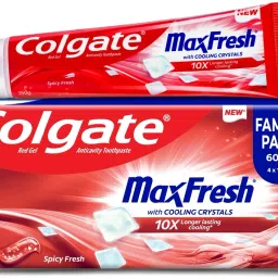 MaxFresh Toothpaste, Red Gel Paste with Menthol - Spicy Fresh (Combo Pack) Toothpaste-image-55