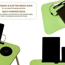 hf harsh fashion Foldable multipurpose Table Wood Portable Laptop Table image 3