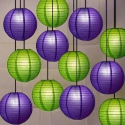 Purple, Green Paper Hanging Lantern-image-48