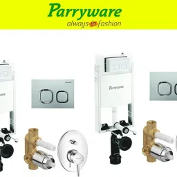 Half Frame Concealed Cistern, with divater body upper part set of 2 pic 401 Dual Flush Tank-2