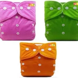 Pack Of 3 Reusable Cloth Diapers Washable, Adjustable Size with Insert Pads-image-2