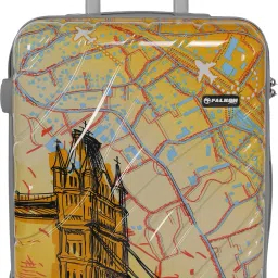 Medium Check-in Suitcase (65 cm) 8 Wheels - LONDON BRIDGE Polycarbonate 8 Double Wheels, Light Weight Unbreakable Bag - Yellow-image-47