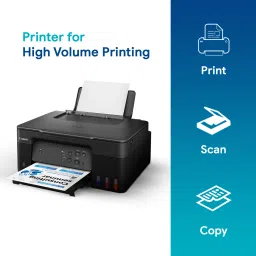 Canon Pixma ink efficient G3730 Multi-function WiFi Color Ink Tank Printer with Black (70 ml) & Color (40 ml) ink bottles image 3