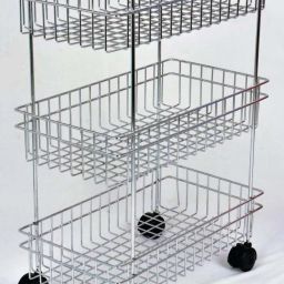 3 layer Vegetable Stainless Steel Kitchen Trolley-image-29