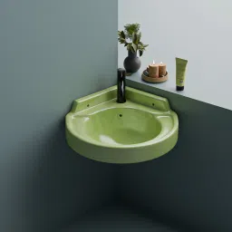 Glossy Finish Designer Wall Mounted Wash Basin Modern Wall-Mounted Corner Basin-image-37