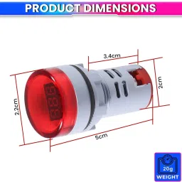 amicisense 3-Digit Digital Voltmeter, 60-500VAC Voltage Range, Accurate Voltage Display Digital Voltage Tester image 5